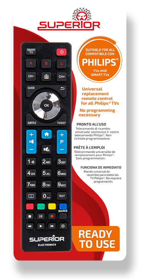 Superior Electronics SUPTRB010 telecomando IR Wireless TV Pulsanti