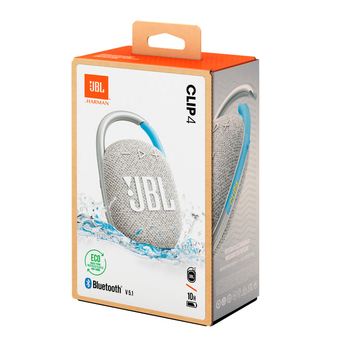 JBL Clip 4 Eco Altoparlante portatile stereo Blu, Bianco 5 W