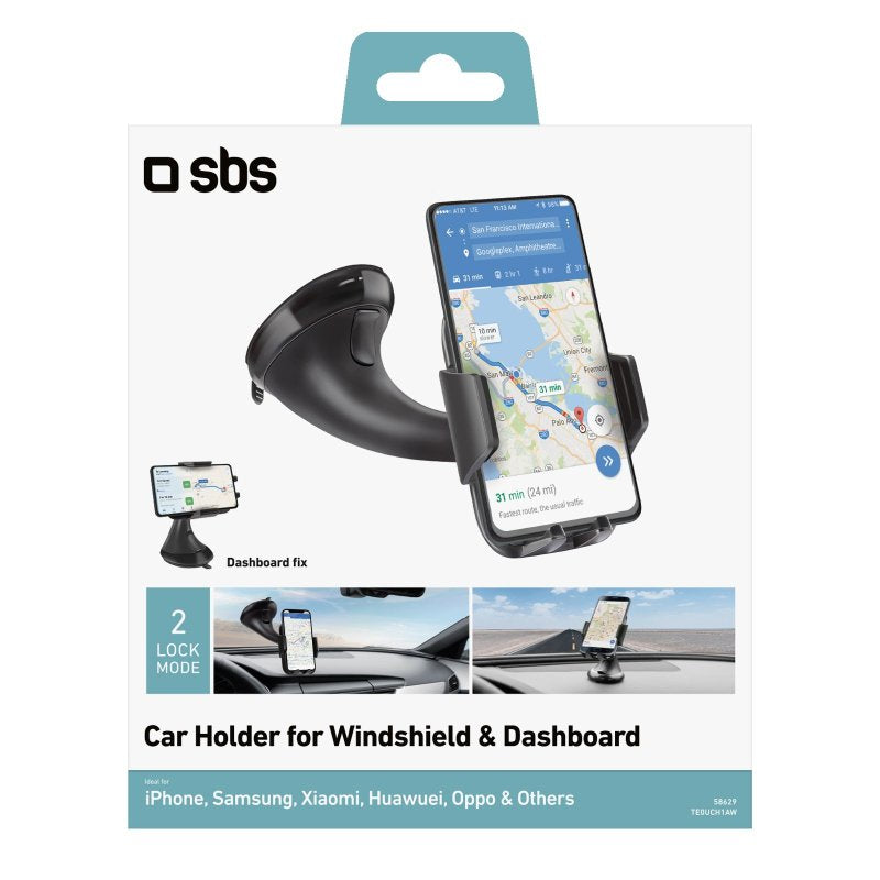 SBS Freeway - Supporto auto per telefono con fissaggio a ventosa