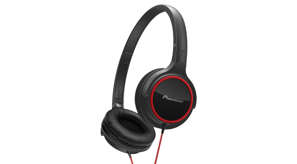 Pioneer SE-MJ512-R cuffia e auricolare Cuffie Cablato A Padiglione MUSICA Nero, Rosso