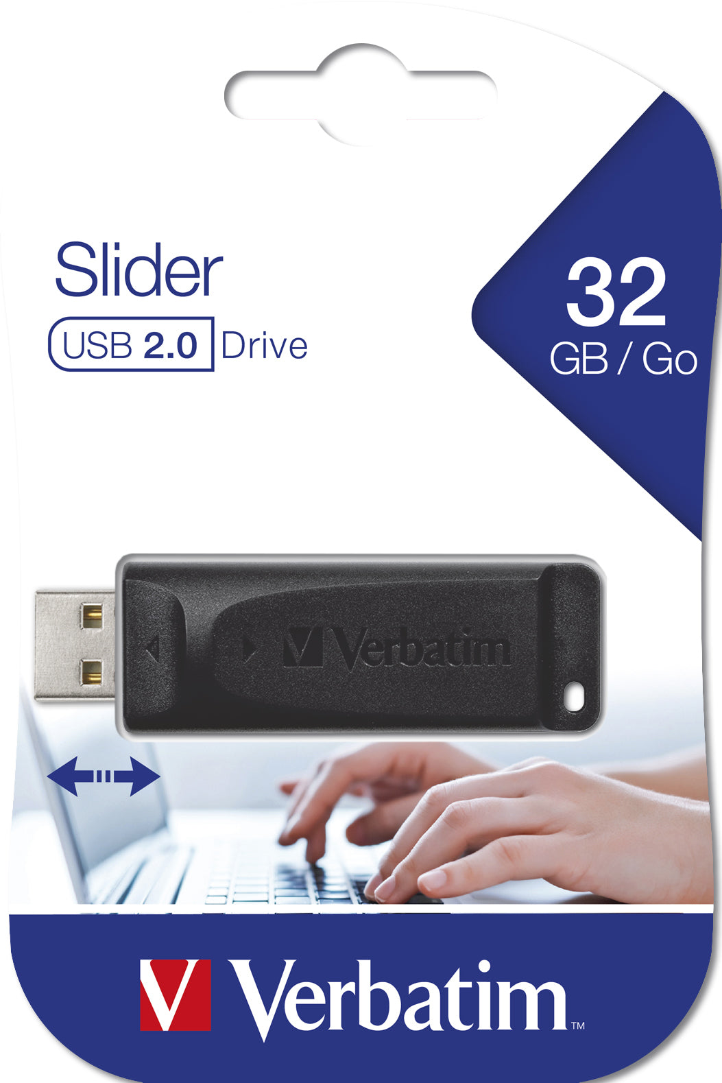 Verbatim Slider - Memoria USB da 32 GB - Nero