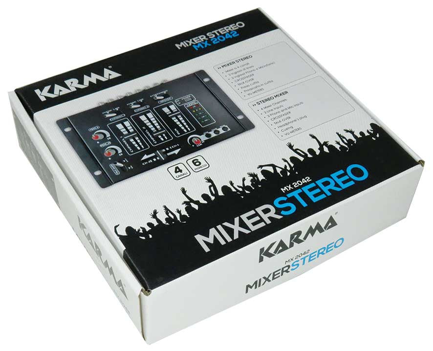 Karma Italiana MX 2042 mixer audio 4 canali 20 - 20000 Hz