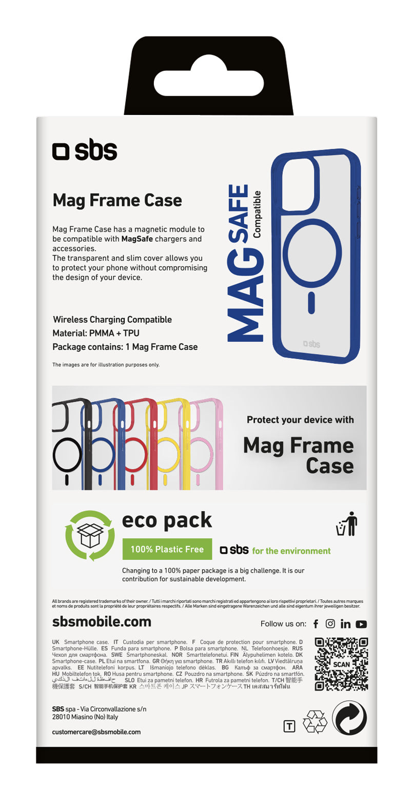 SBS TEMAGCOL1661PB custodia per cellulare 16 cm (6.3") Cover Blu, Trasparente