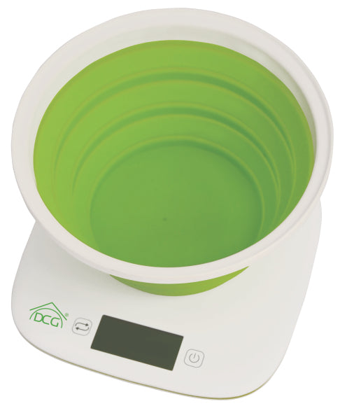 DCG Eltronic PWC8090 bilancia da cucina Bianco Superficie piana Ovale Bilancia da cucina elettronica