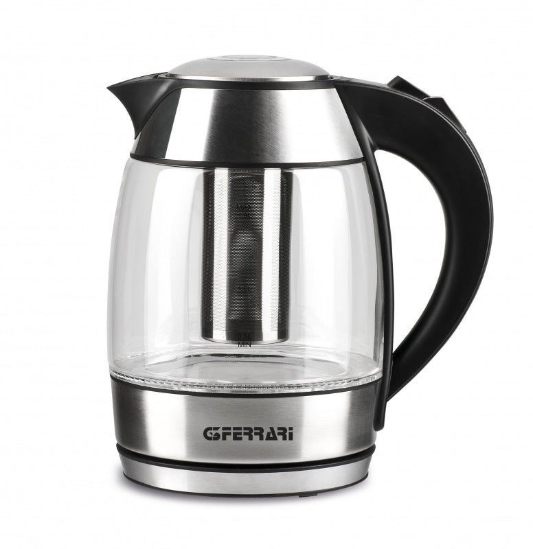 G3 Ferrari BolleBlu bollitore elettrico 1,8 L 2200 W Nero, Acciaio inox, Trasparente