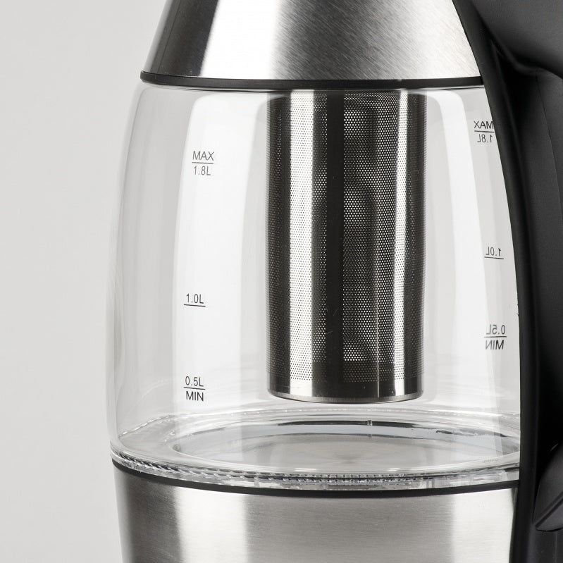 G3 Ferrari BolleBlu bollitore elettrico 1,8 L 2200 W Nero, Acciaio inox, Trasparente