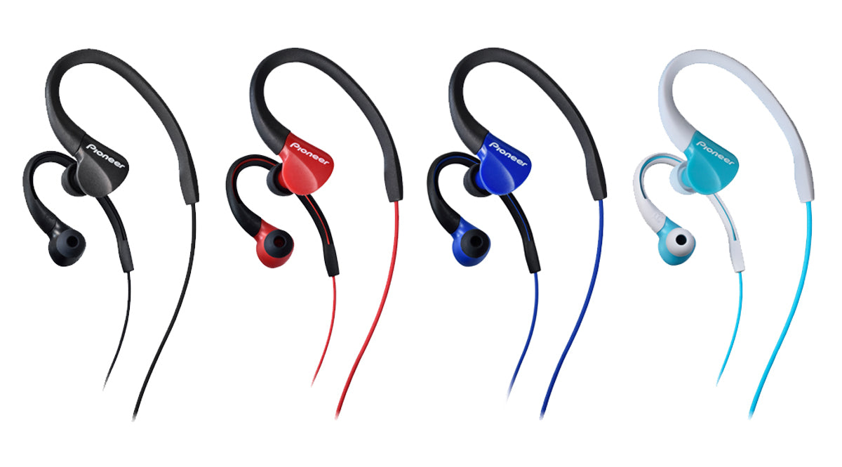 Pioneer SE-E3 Cuffie Cablato A clip, In-ear Sport Nero, Blu