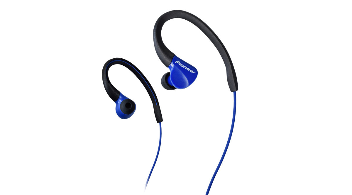 Pioneer SE-E3 Cuffie Cablato A clip, In-ear Sport Nero, Blu