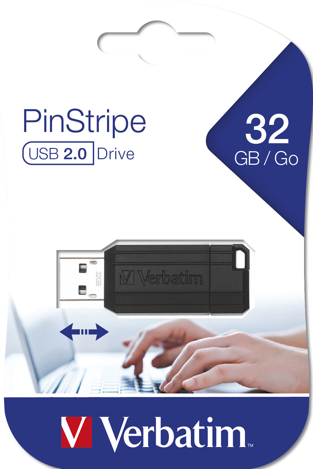Verbatim PinStripe - Memoria USB da 32 GB - Nero