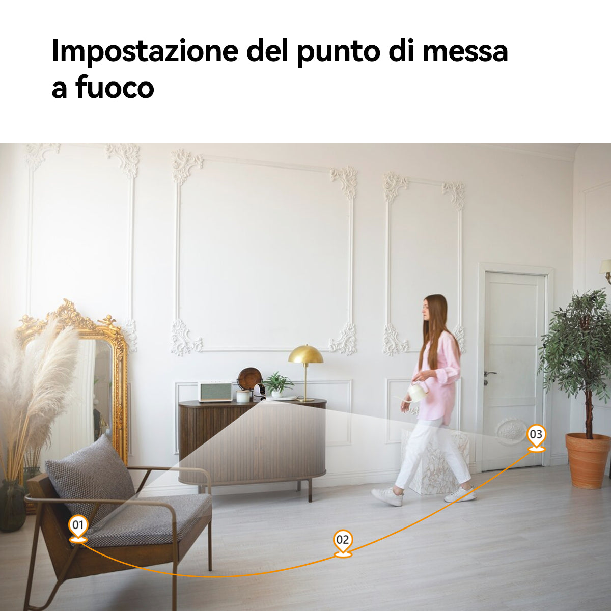 Imou Ranger DUAL 3K(3MP+3MP) Telecamera WiFi Interno con Doppia Lente, 360°PTZ Telecamera da Interno, Rilevamento Umano, Tracciamento Intelligente, Visione Notturna a Colori, Modalità Privata 2,4ghz