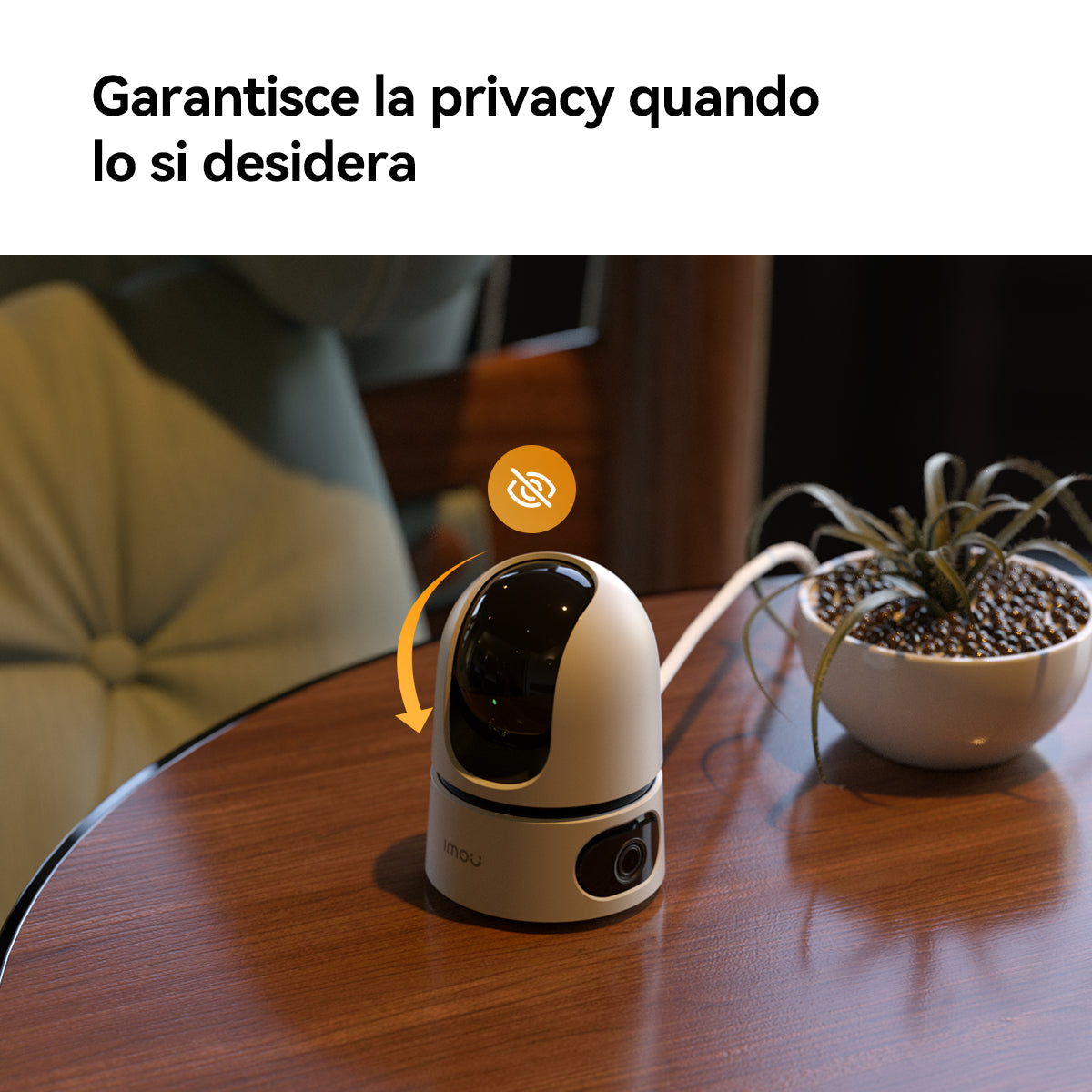 Imou Ranger DUAL 3K(3MP+3MP) Telecamera WiFi Interno con Doppia Lente, 360°PTZ Telecamera da Interno, Rilevamento Umano, Tracciamento Intelligente, Visione Notturna a Colori, Modalità Privata 2,4ghz