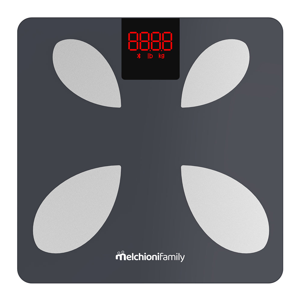 Melchioni PIUMA Quadrato Grigio, Bianco Bilancia pesapersone elettronica