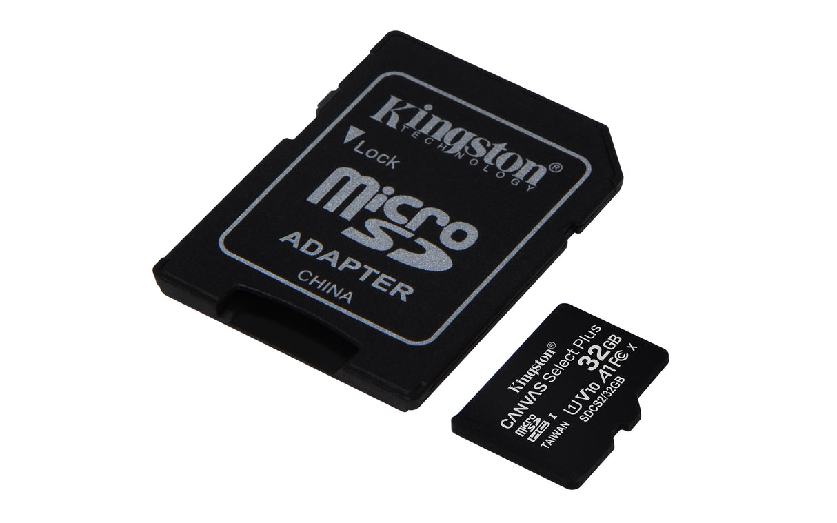 Kingston Technology Scheda micSDHC Canvas Select Plus 100R A1 C10 da 32GB + adattatore