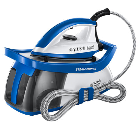 Russell Hobbs 24430-56 ferro da stiro a caldaia 2600 W 1,3 L Piastra in Ceramica Blu, Bianco