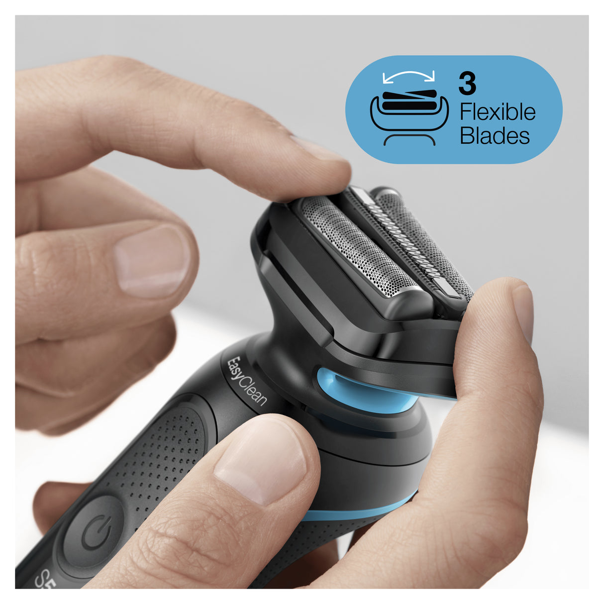 Braun Series 5 50-M1000s Rasoio Nero, Blu