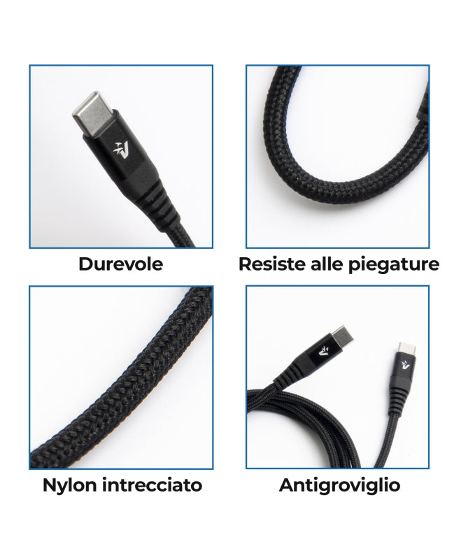 Vultech Cavo Type-C To Type-C 60W PD 3.0 1.2 M Nylon