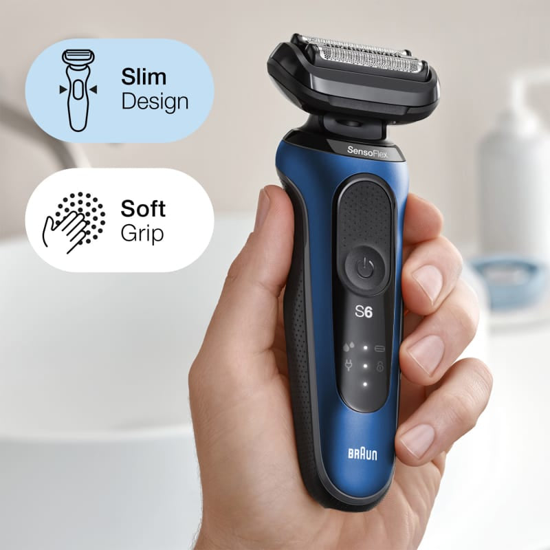 Braun Series 6 Rasoio Trimmer Blu