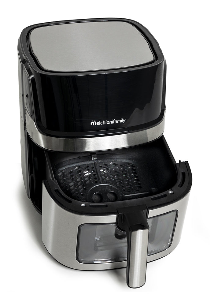 Melchioni 118340033 friggitrice Singolo 6,5 L Indipendente 1600 W Nero, Acciaio inox