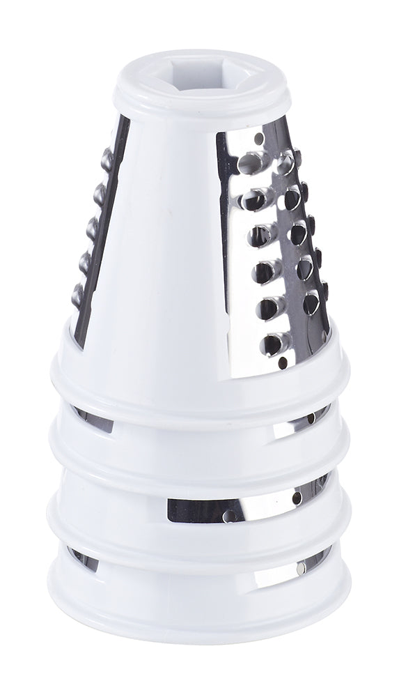 Melchioni 118420212 grattugia e spiralizzatore elettrici Grattugia elettrica Nero, Acciaio inox, Bianco