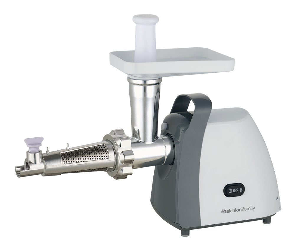 Melchioni 118420214 tritacarne 250 W Grigio, Acciaio inox, Bianco