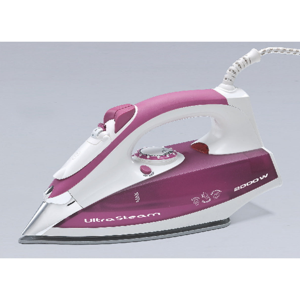Ariete 6215 Steam Iron 2200W - piastra in acciaio inox - Serbatoio 280 ml - Rosa
