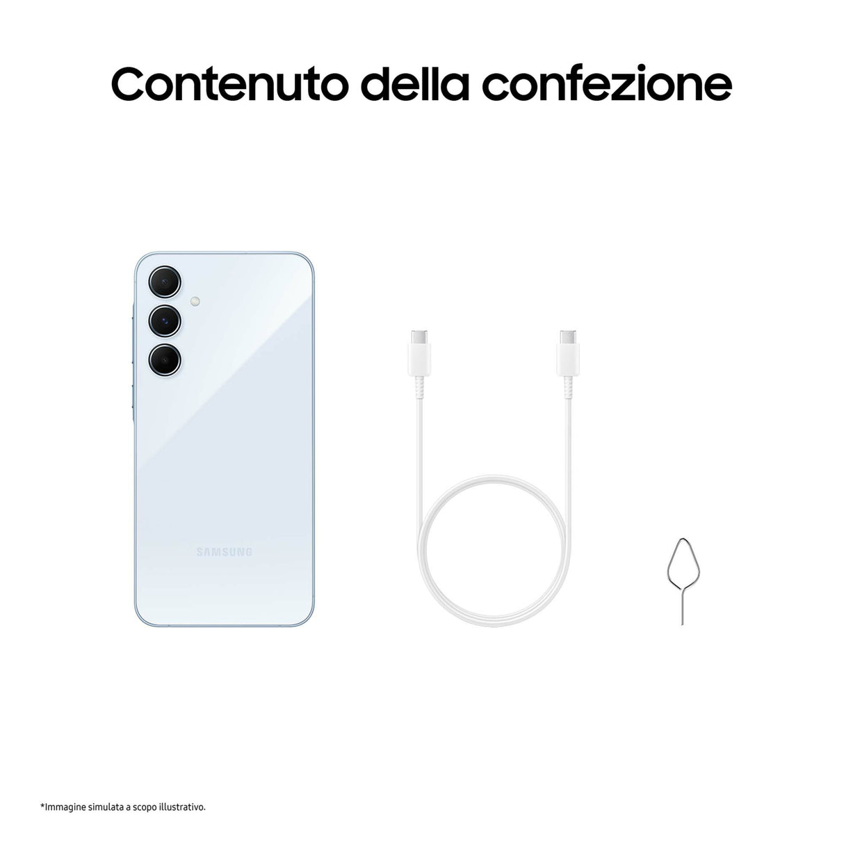 Samsung Galaxy A55 5G Display FHD+ Super AMOLED 6.6”, Android 14, 8GB RAM, 256GB, Dual SIM, Batteria 5.000 mAh, Awesome Iceblue