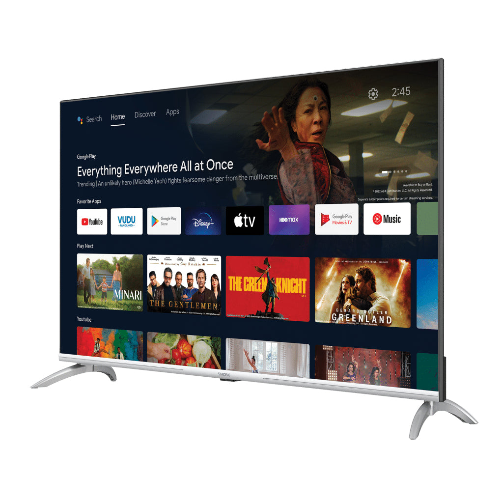 Strong 43UD6593 TV 109,2 cm (43") 4K Ultra HD Smart TV Wi-Fi Argento 250 cd/m²