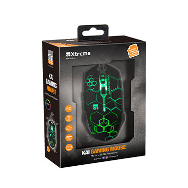 Xtreme Kai mouse Gaming Ambidestro USB tipo A Ottico 3200 DPI