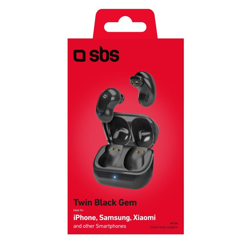 SBS TEEARTWSBLGEMBTK cuffia e auricolare Cuffie True Wireless Stereo (TWS) In-ear Musica e Chiamate Nero