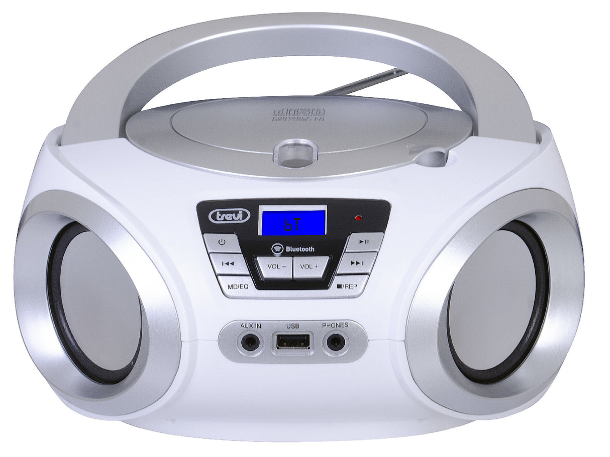 Trevi STEREO PORTATILE BOOMBOX CD WIRELESS USB AUX-IN CMP 544 BT BIANCO