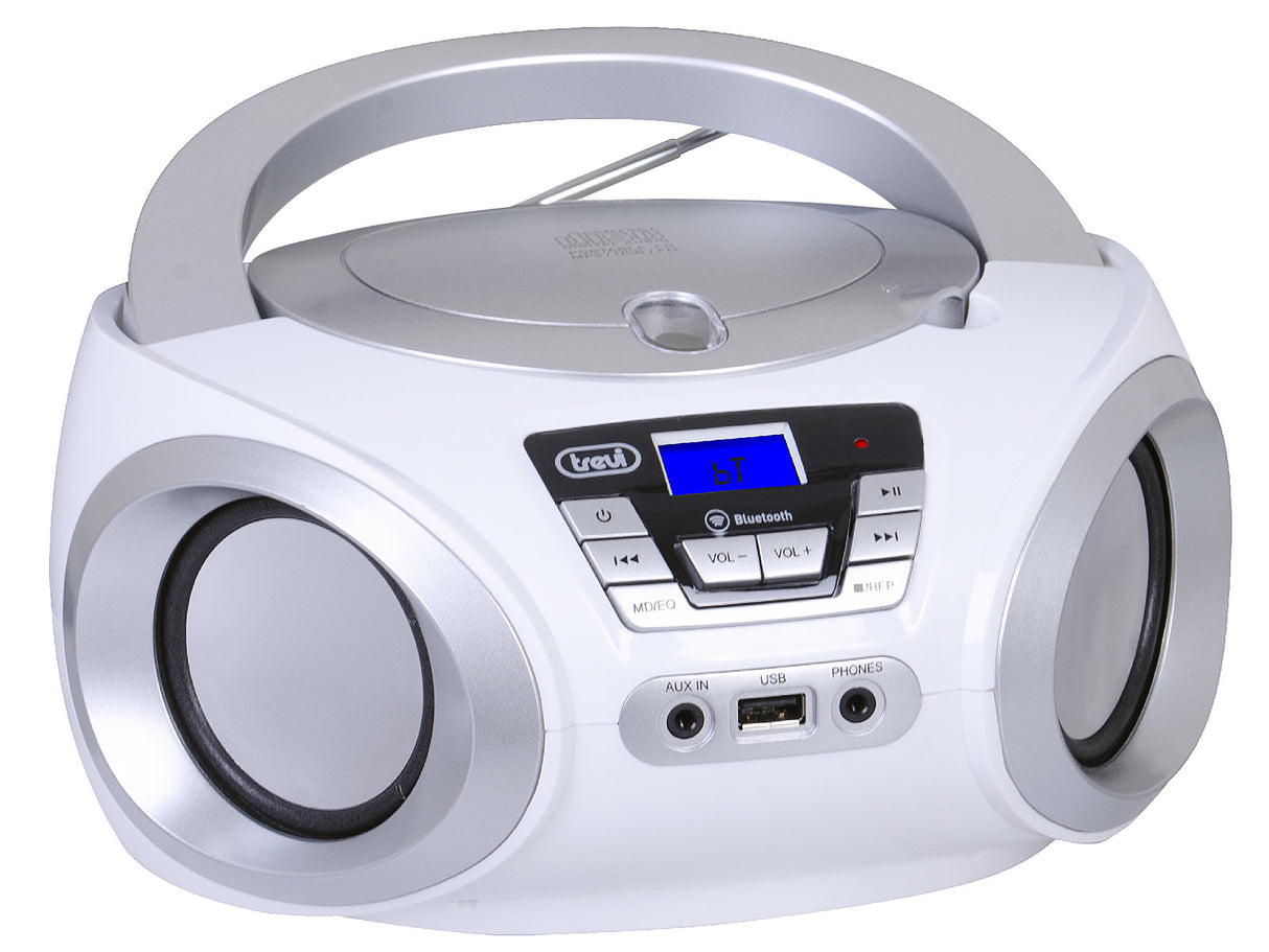 Trevi STEREO PORTATILE BOOMBOX CD WIRELESS USB AUX-IN CMP 544 BT BIANCO