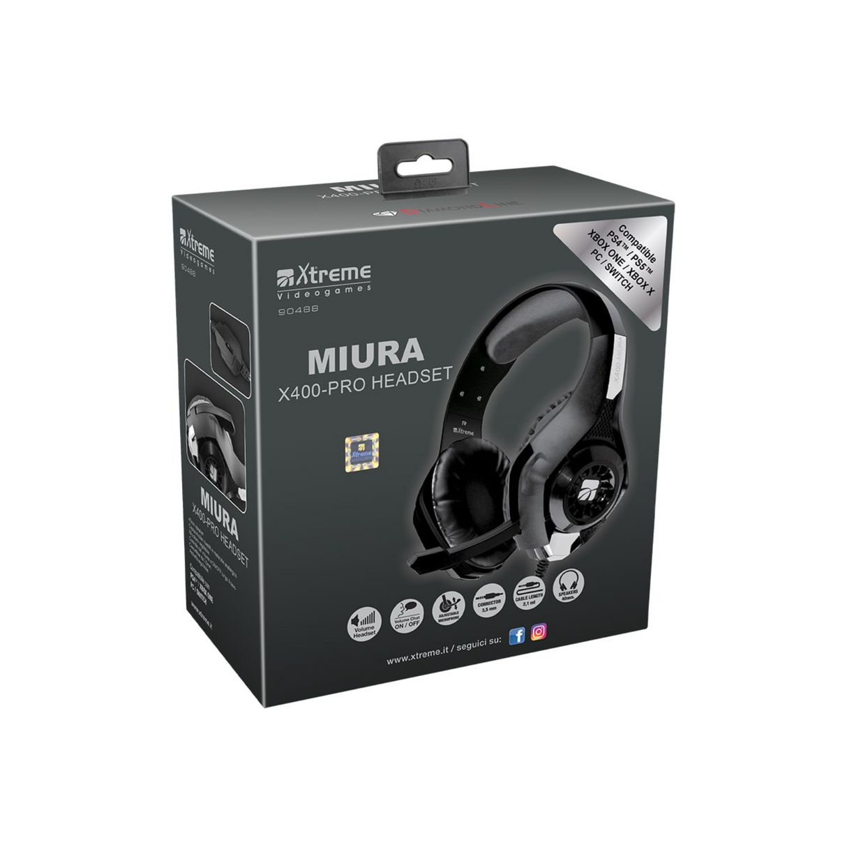 Xtreme 90488 Cuffia Gaming Miura