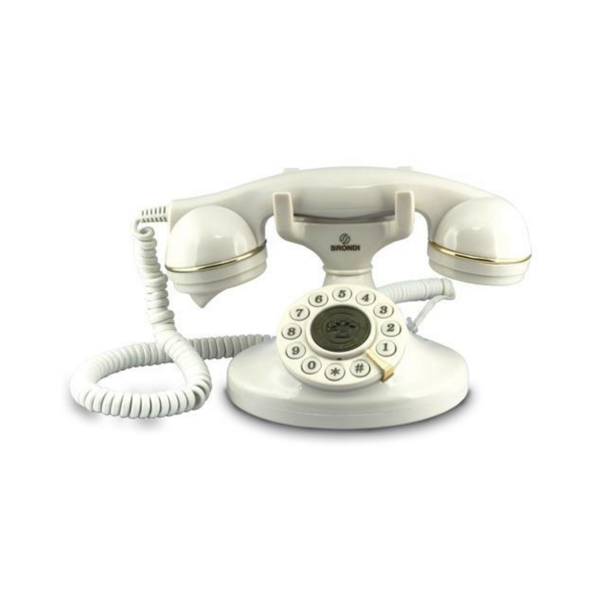 Telefono brondi vintage 10 bianco