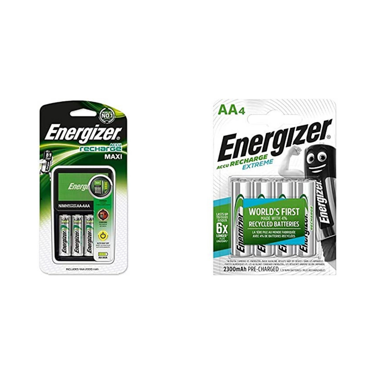 Caricabatterie energizer aa/aaa