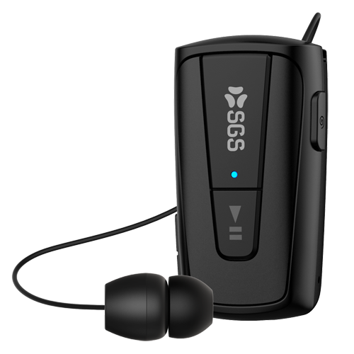 Sgs auricolare bluetooth filo retrattile