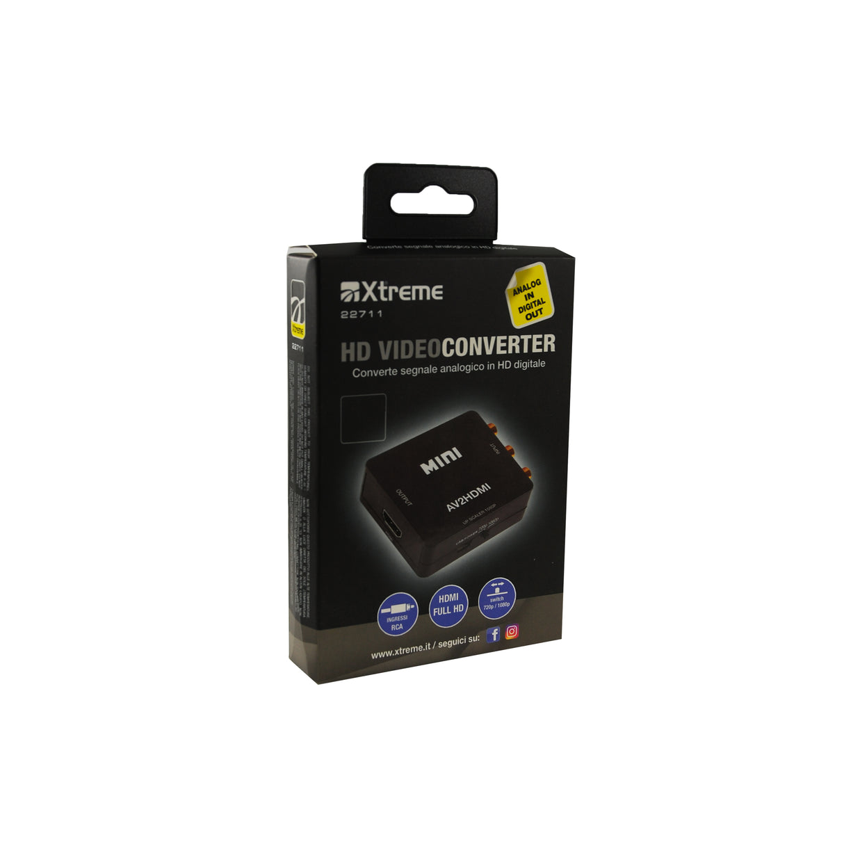 Xtreme 22711 convertitore video Convertitore video attivo 1920 x 1080 Pixel