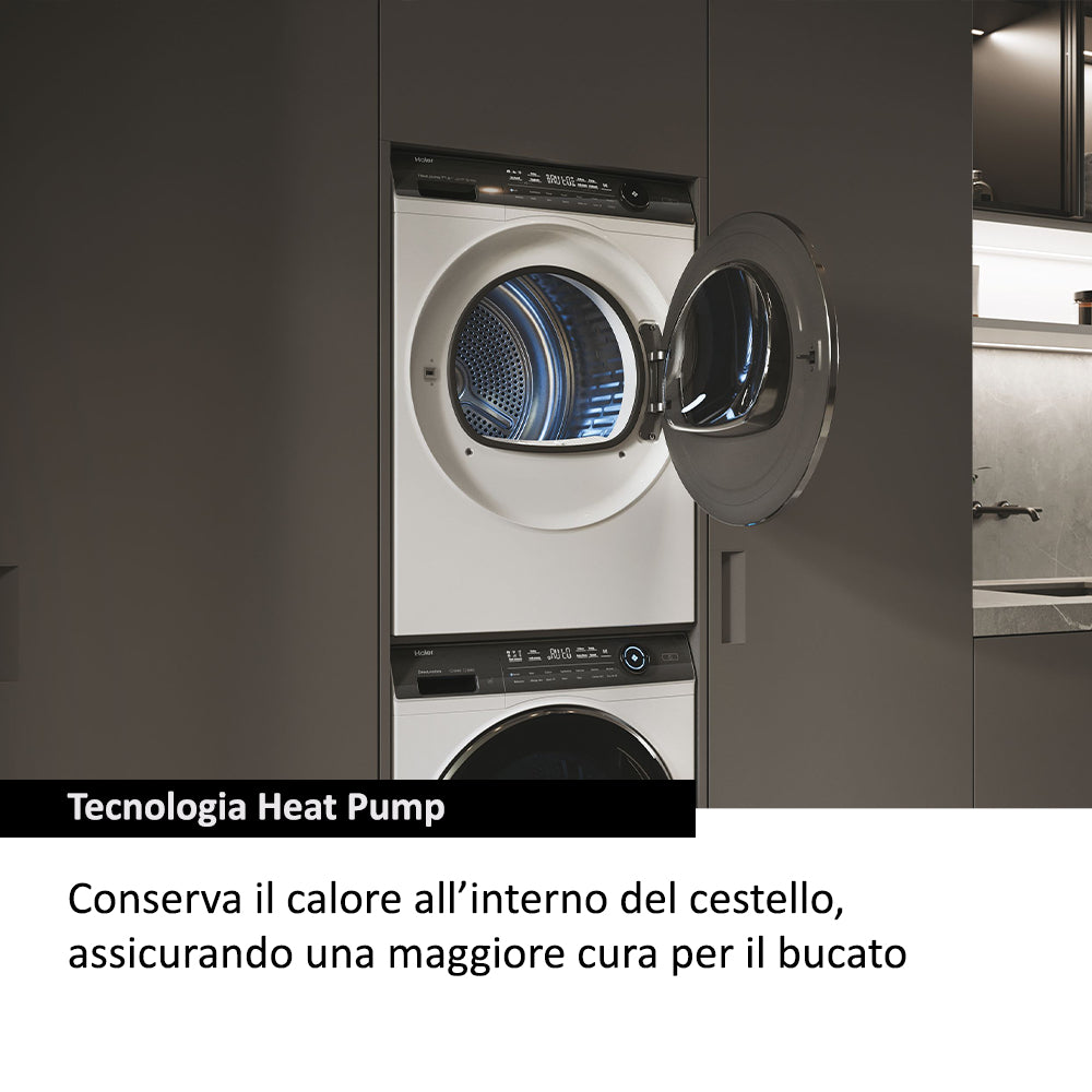 Haier I-Pro Series 7 Plus HD90-A3Q979U1 asciugatrice Libera installazione Caricamento frontale 9 kg A+++ Bianco