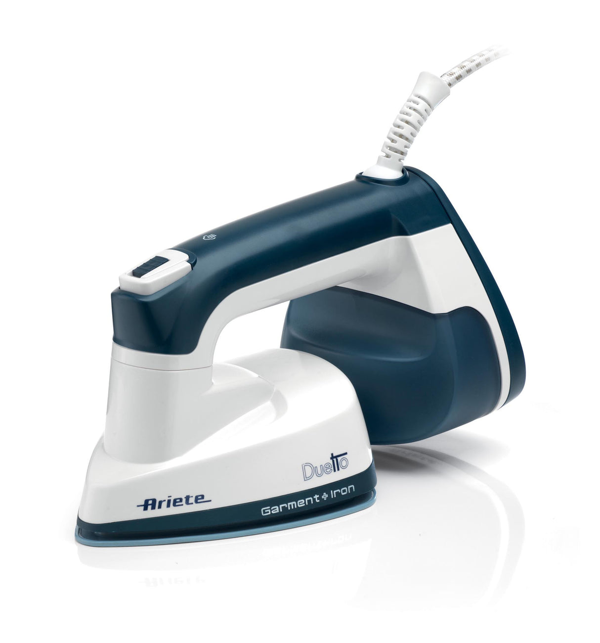 Ariete 6246 Duetto Garment Iron - Stiratrice Verticale e Ferro da Stiro con piastra in Ceramica antiaderente - 1000 Watt - Bianco e Blu