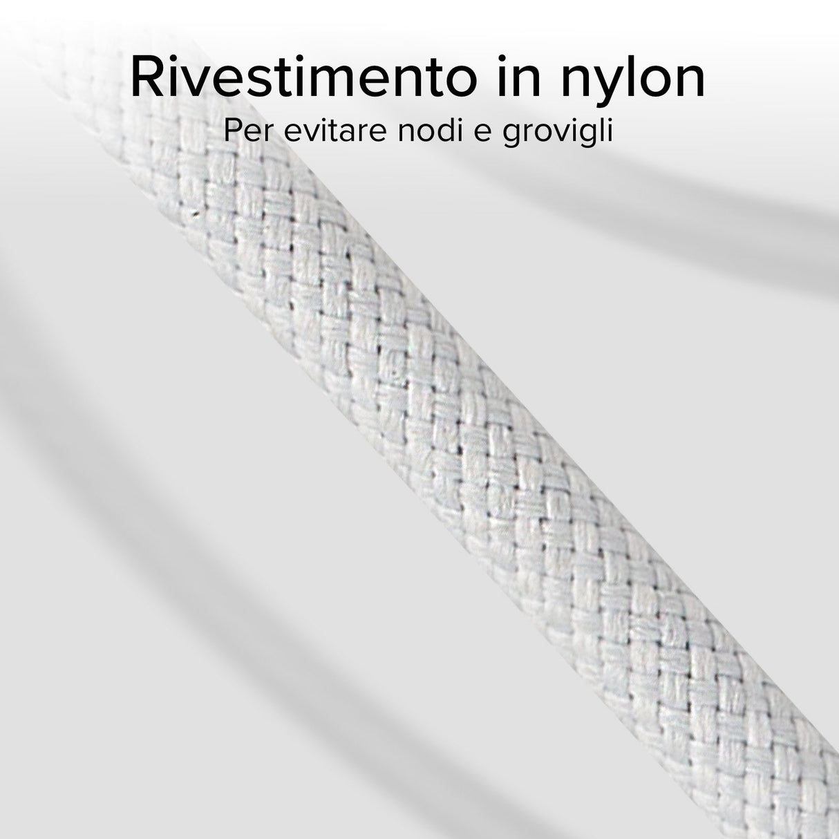 SBS Cavo braided type-c 4.0 grigio cavo USB USB4 Gen 3x2 1 m USB C Bianco