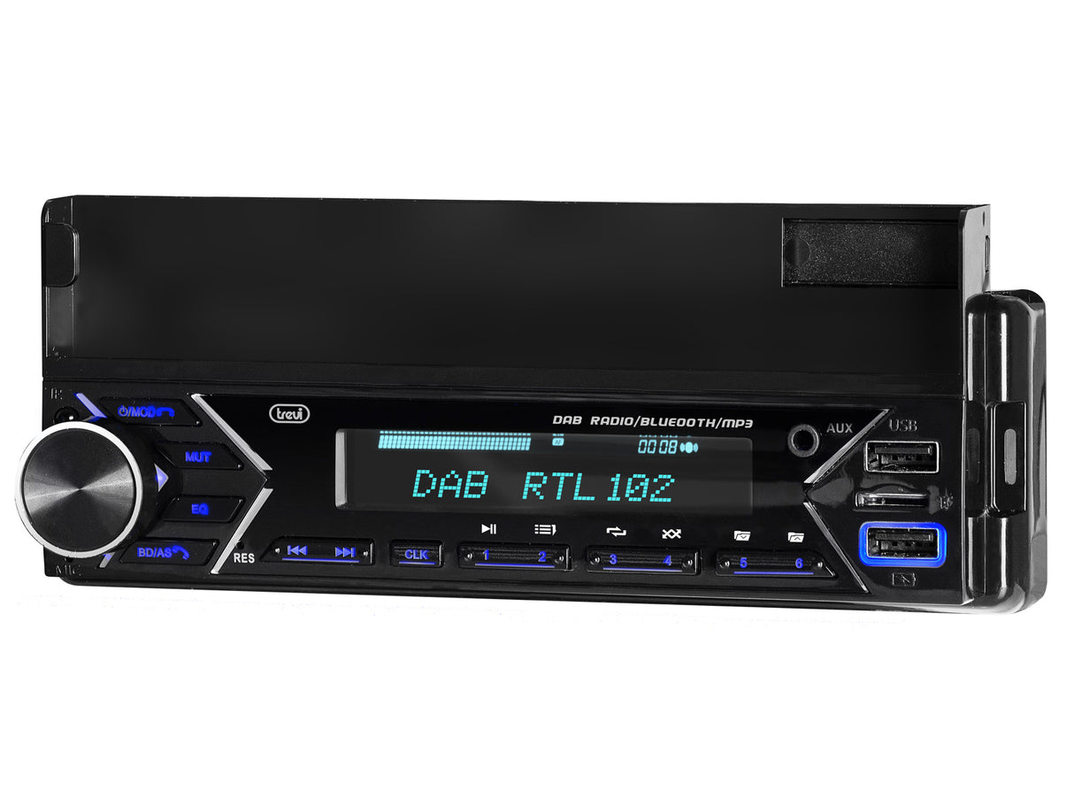 Trevi AUTORADIO DAB FM 160W SUPPORTO SMARTPHONE 7" WIRELESS USB MICRO SD SCD 5753 DAB