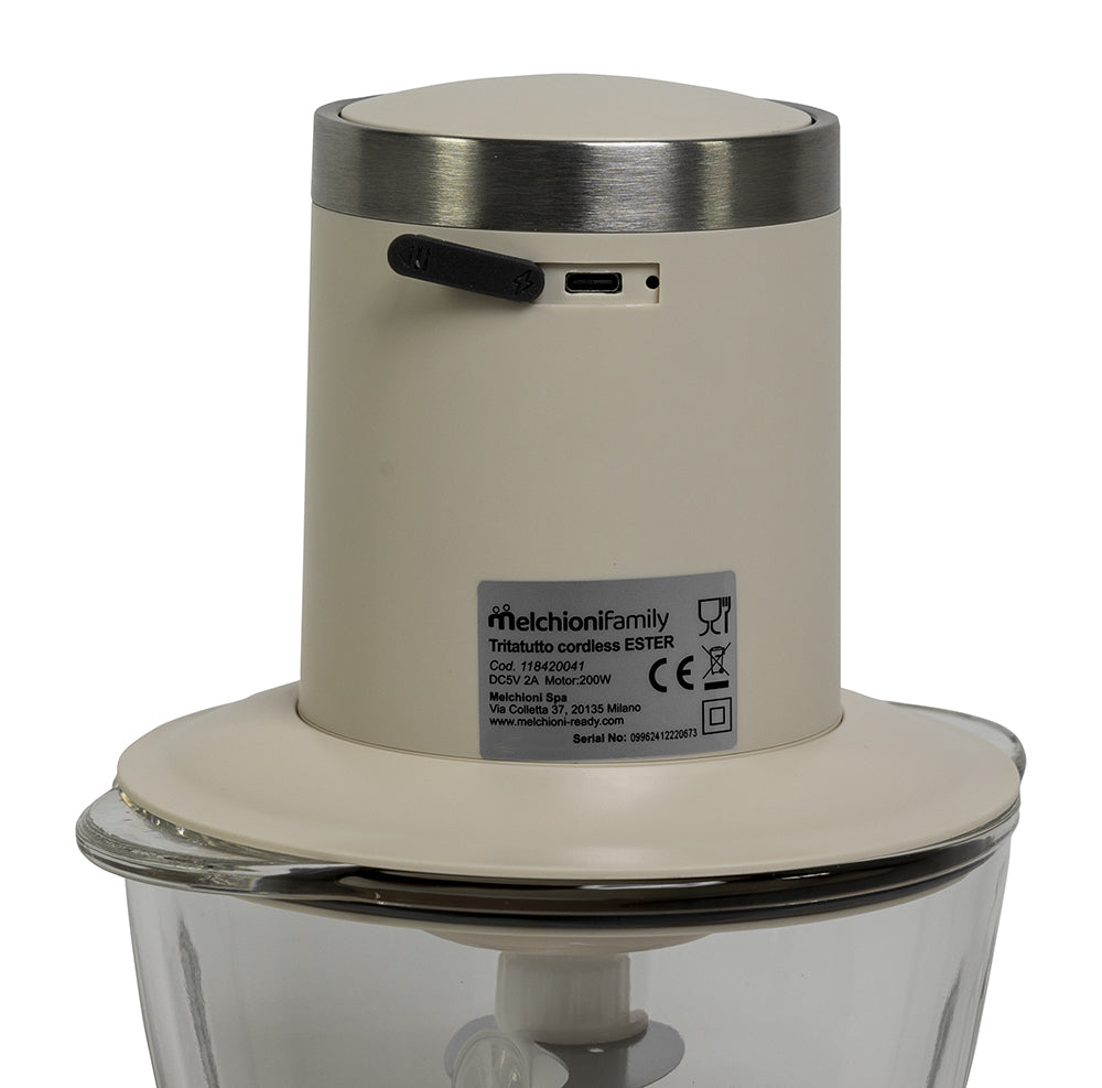 Melchioni 118420041 robot da cucina 200 W 1,2 L Grigio, Trasparente