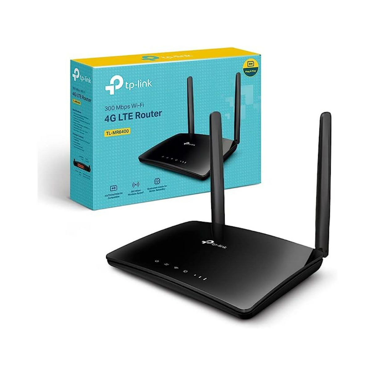 TP-Link TL-MR6400 router wireless Fast Ethernet Banda singola (2.4 GHz) 4G Nero