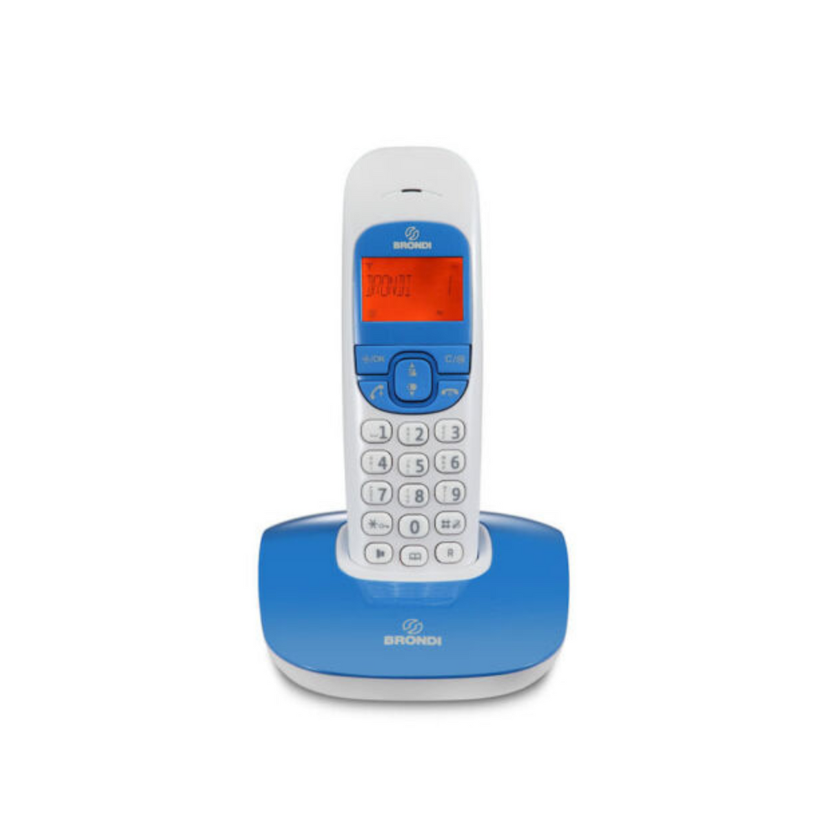 Brondi Nice Telefono DECT Identificatore di chiamata Blu, Bianco