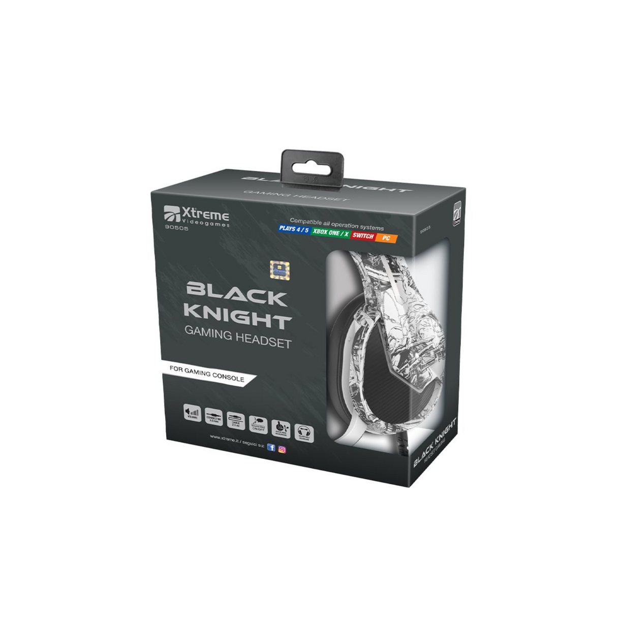 Xtreme 90505 Cuffia Gaming Black Knight
