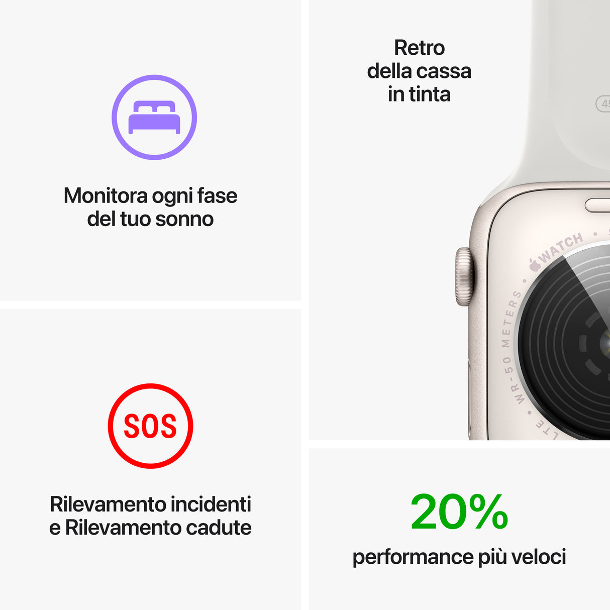 Apple Watch SE GPS + Cellular 40mm Cassa in Alluminio color Mezzanotte con Cinturino Sport Band Mezzanotte - Regular