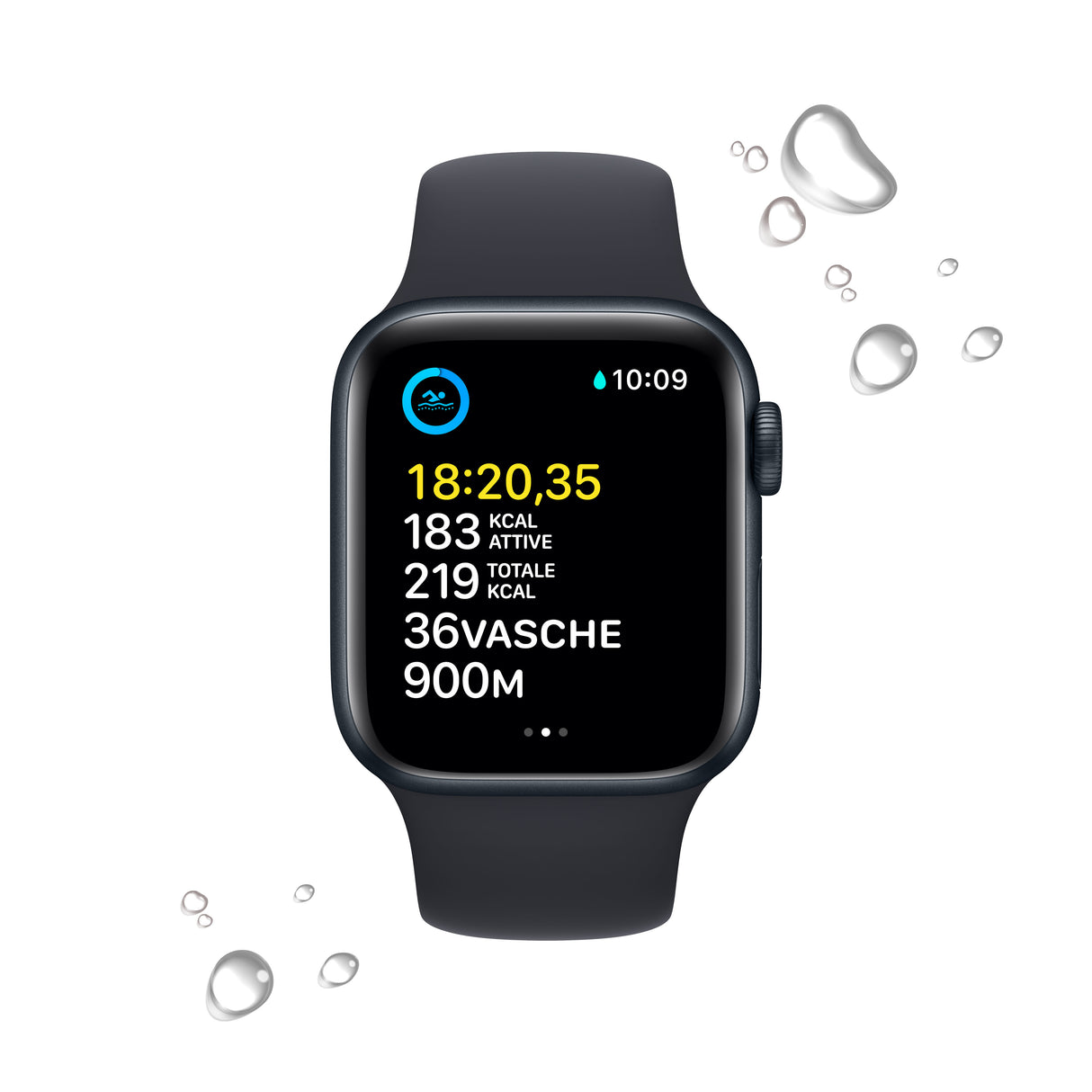 Apple Watch SE GPS + Cellular 40mm Cassa in Alluminio color Mezzanotte con Cinturino Sport Band Mezzanotte - Regular