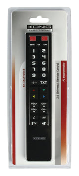 König KN-EASYTV01B telecomando IR Wireless TV, Set-top box TV Pulsanti