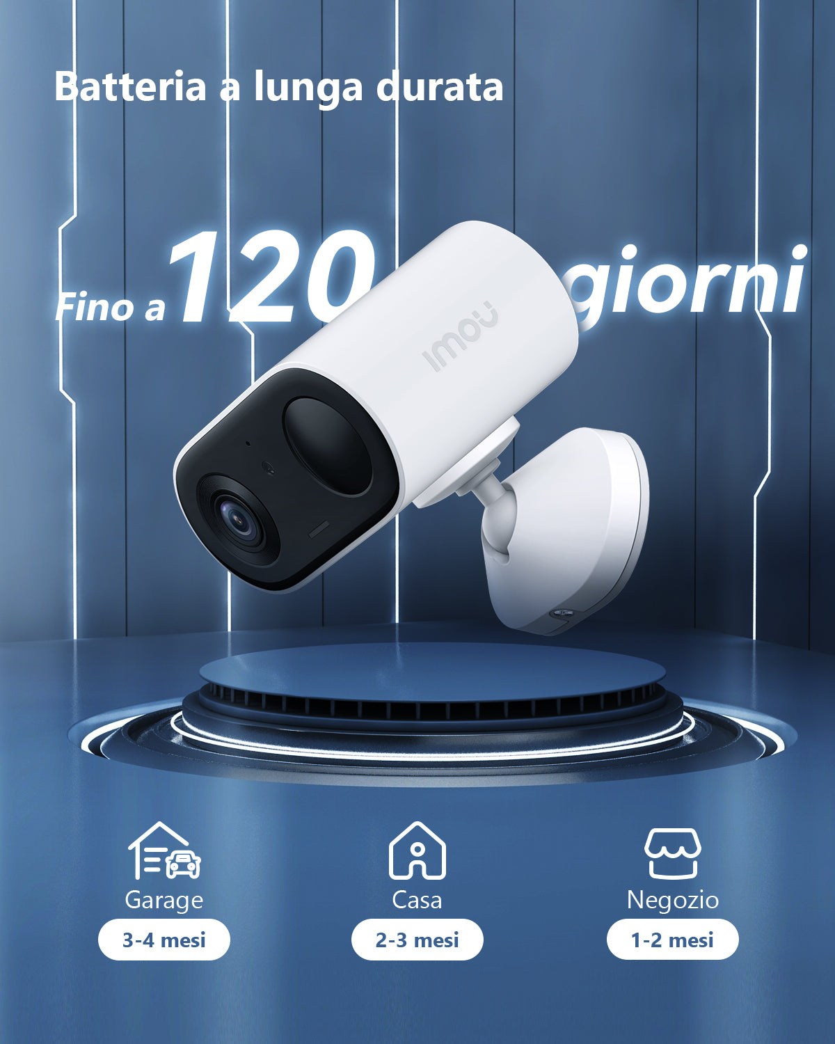 Imou Cell Go - Telecamera a batteria da 3MP 100% senza fili - Funzione VLOG per trasformarla in una Trap Cam.