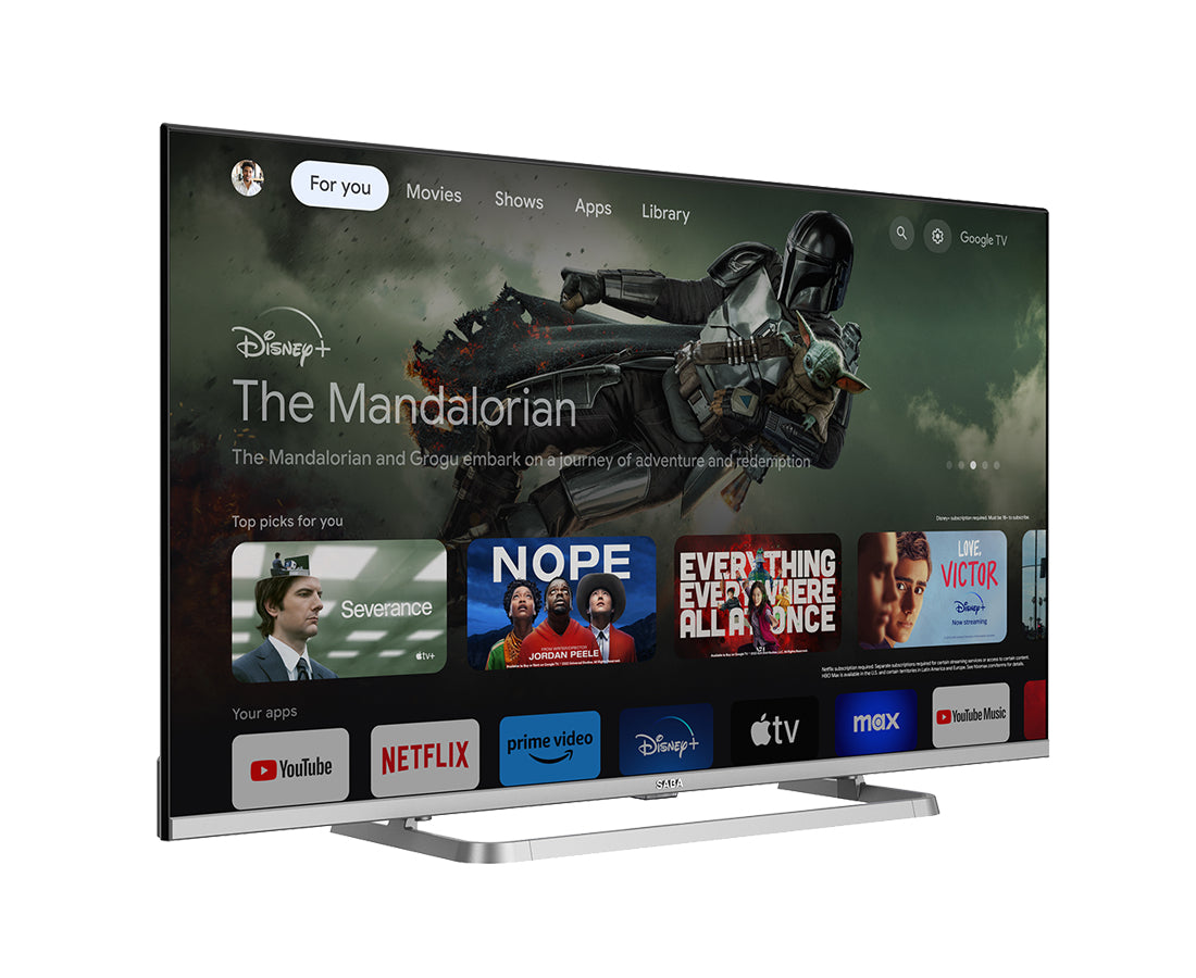 SABA SA40Q80GTV TV 101,6 cm (40") Full HD Smart TV Wi-Fi Grigio 250 cd/m²