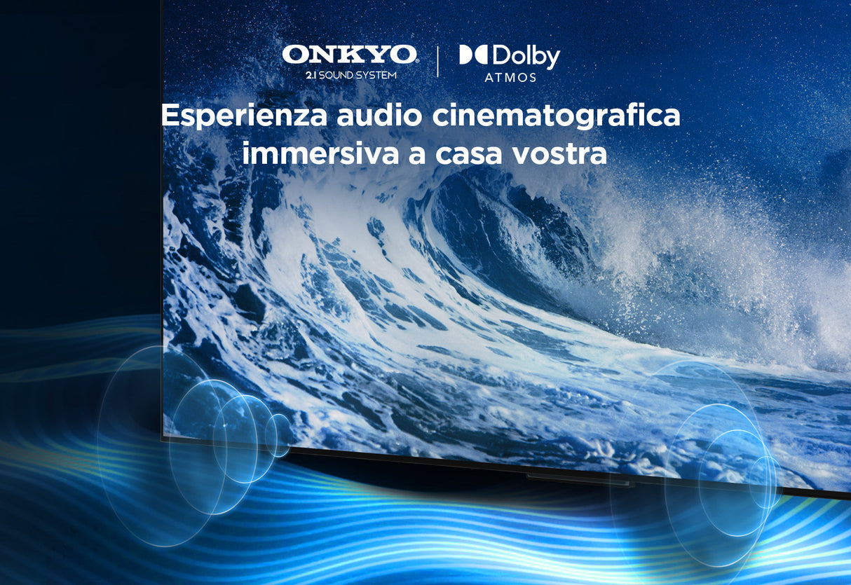 TCL C65 Serie C6 Smart TV QLED 4K 75" 75C655, audio Onkyo con subwoofer, Dolby Vision - Atmos, Google TV